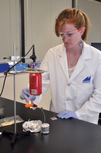 Biomedical student contucting an experiment