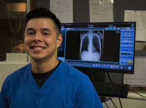 Radiologic Technology Student and X-ray